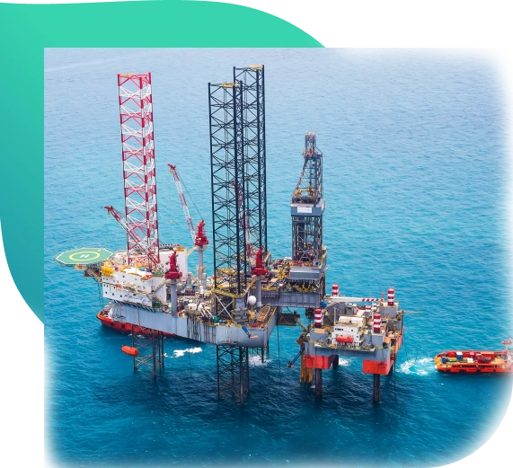 Plataforma FPSO offshore atendida pela Relimpp em serviços de troca e fornecimento de peneira molecular